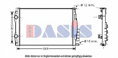 AKS DASIS 180047n -  Радиатор, охлаждение двигателя